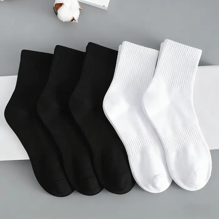 1/5 paires de nouvelles chaussettes de sport 100% pur coton