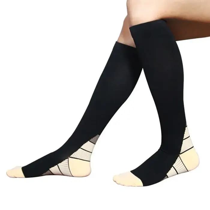 Chaussettes de compression unisexes pour hommes et femmes, chaussettes de sport en plein air, longue ULdiabétique, fitness, mollet, muscle, YS1009