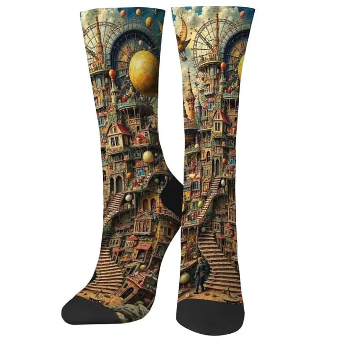 Catégorie de création d'image couleur fantaisie Chaussettes Nouveauté Amusant Joyeux Halloween