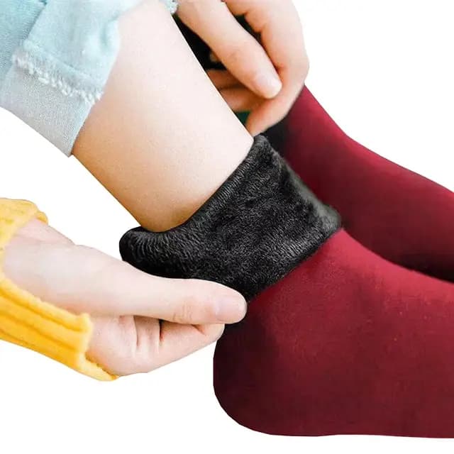 1/3/10 paires velours femmes hiver chaud épaissir chaussettes thermiques doux décontracté couleur unie chaussette laine