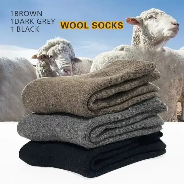 Chaussettes hommes Super plus épais solide chaussette laine mérinos lapin