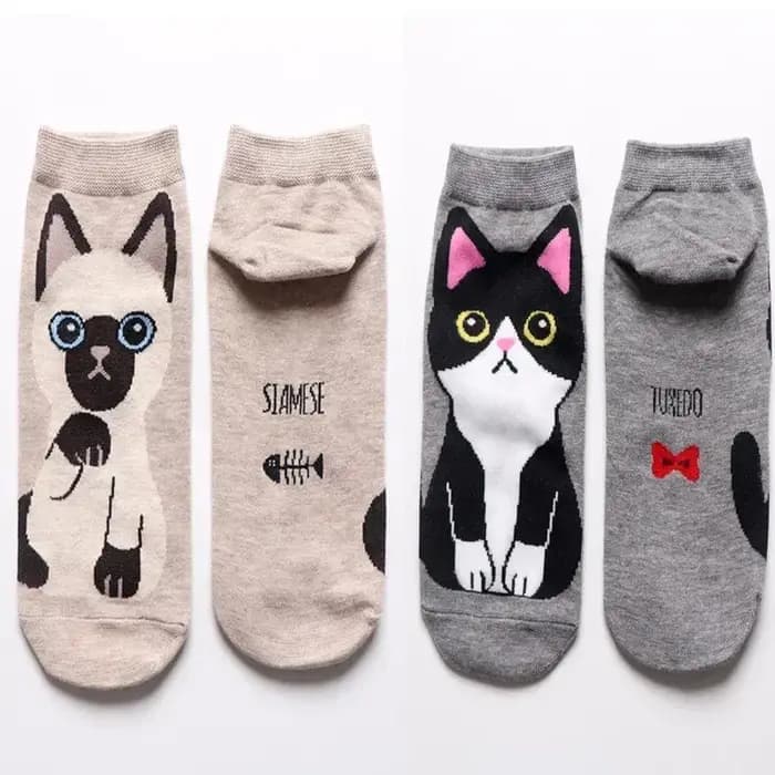 Chaussettes colorées d'animaux mignons pour femmes