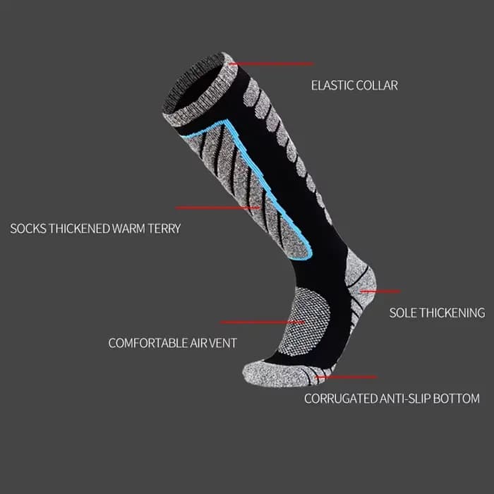 1 paire de chaussettes de Ski en laine mérinos, thermiques, hautes, pour l'hiver, pour Snowboard, Sport, pour hommes et femmes, chasse