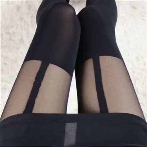 Collants porte-jarretelles sexy pour femmes, bas au-dessus du genou, porte-jarretelles noir, taille unique, mode féminine, 1 paire