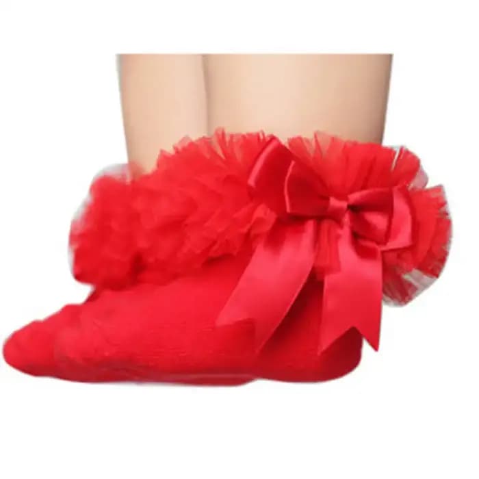 Chaussettes hautes à fleurs pour bébé, chaussettes courtes à la cheville, princesse, nœud papillon, dentelle, coton, pour bébés filles, enfants, garniture à volants, grands enfants