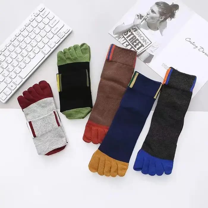 5 paires de chaussettes décontractées en coton à cinq orteils pour hommes, chaussettes de sport respirantes à cinq orteils, chaussettes à bout fendu de haute qualité pour hommes