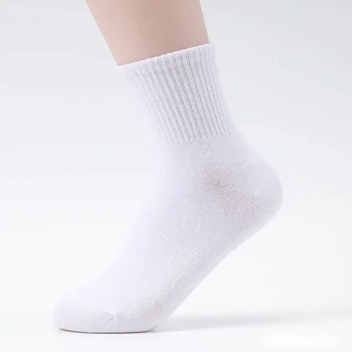 Chaussettes pour hommes coton blanc noir gris respirant longues