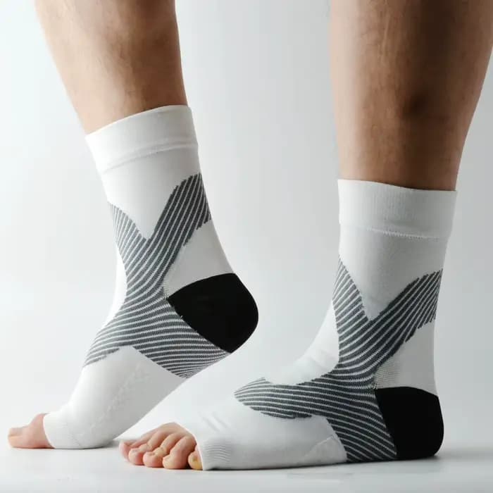 1 paire de chaussettes Nano pour neuropathie, manchon de Compression pour la cheville pour le gonflement, la fasciite plantaire, l'entorse, la neuropathie, pour femmes/hommes