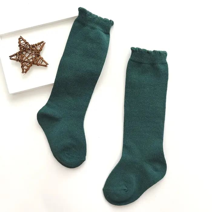 Chaussettes hautes pour enfants, chaussettes longues plates pour bébés filles et garçons, en coton doux, couleur unie, bas pour enfants de 0 à 7 ans, nouvelle collection
