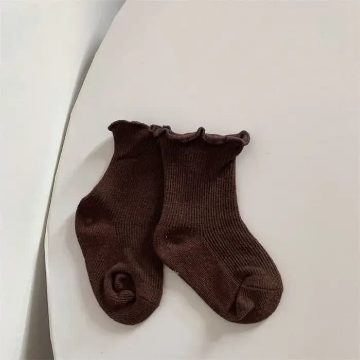 Chaussettes mi-longues en coton pour nouveau-né fille