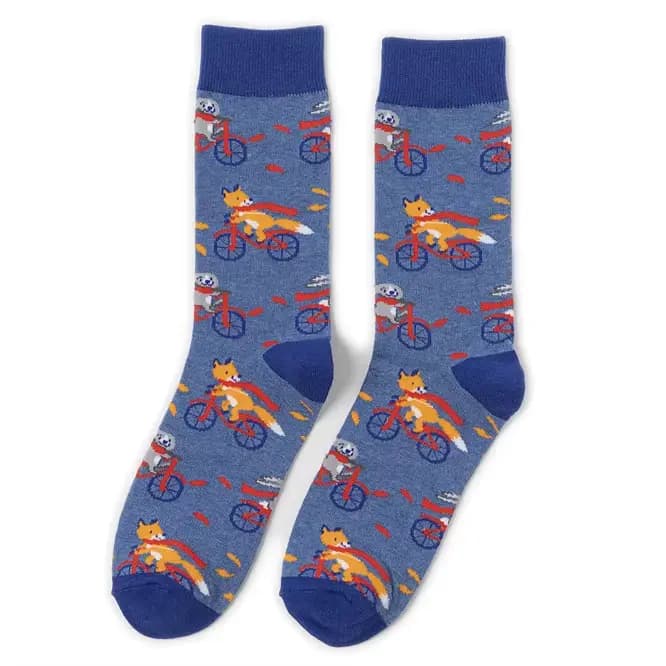 Heureux chaussettes drôles hommes dessin animé chien poisson zèbre éléphant motif personnalité Cool