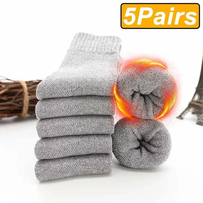 5 paires de chaussettes chaudes d'hiver pour hommes et femmes
