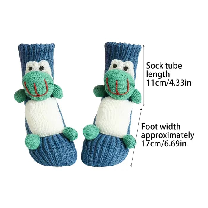 Chaussettes tricotées 3D avec différents animaux