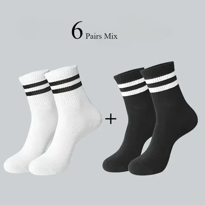 Hommes femmes chaussettes rayées mode couleur doux confortable absorbant la sueur respirant amoureux sport Style