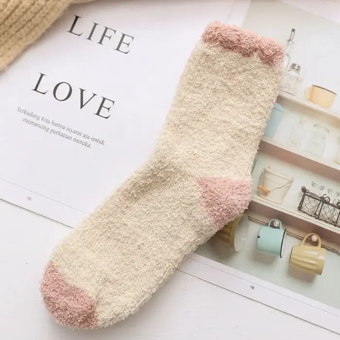 Femmes hiver chaud moelleux chaussettes mignon Animal griffe chat patte empreinte floue chaussettes femme épais corail polaire maison sol sommeil chaussettes