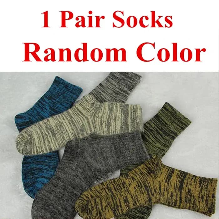 Chaussettes chaudes en laine épaisse pour hommes, 100% laine véritable, douces, essentielles, confortables, décontractées, de haute qualité, hiver