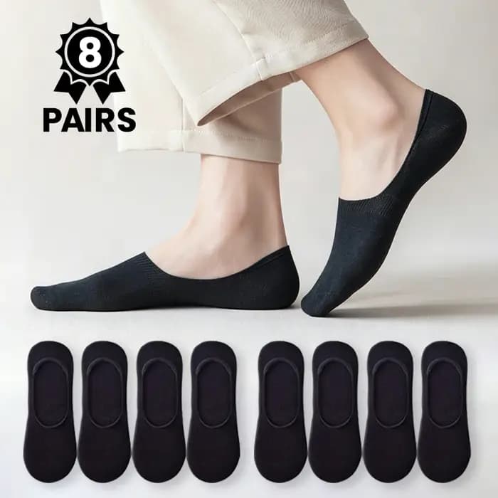 8 paires/lot de chaussettes invisibles pour hommes