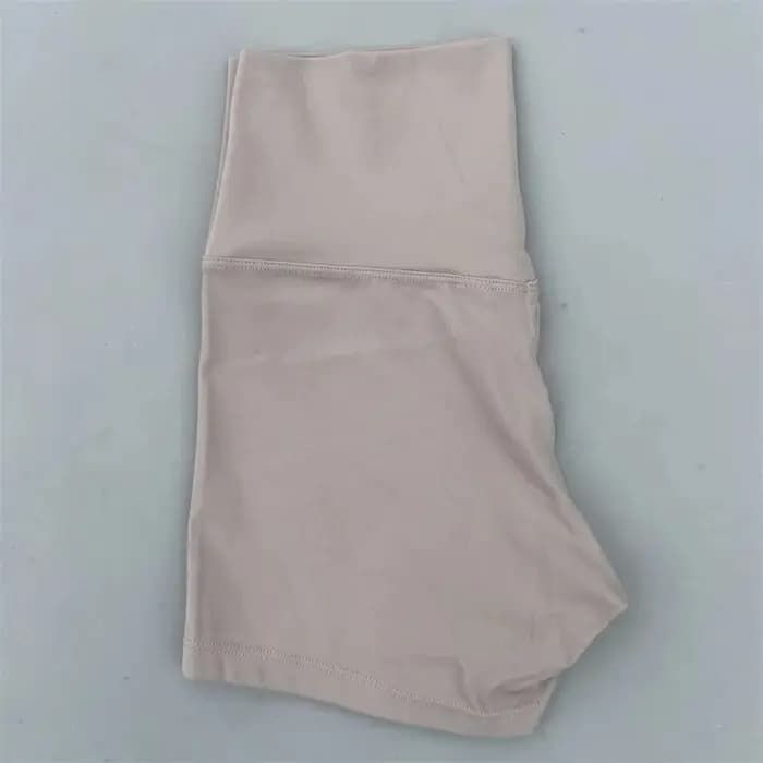 Sexy couleur unie femmes Fitness Sport court taille haute athlétique Yoga jambe courte cyclisme entraînement complet Jogging Squat preuve
