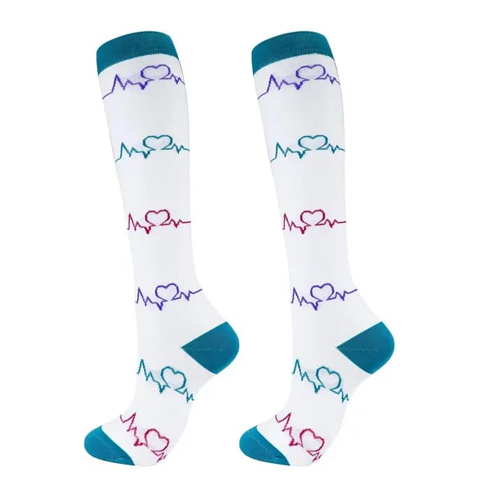 Chaussettes de Compression pour femmes et hommes, bas de genou, 20-30mmHg, œdème, diabète, varices, infirmière, Compression, course à pied, cyclisme, voyage