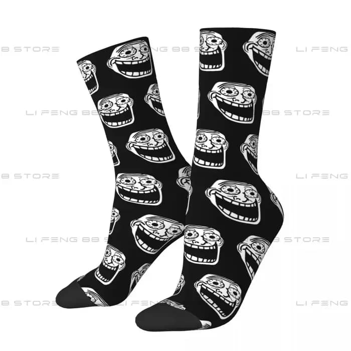 Chaussettes d'hiver unisexes drôles Trollface, Meme Rage, Comic, Funny Troll Joke, Internet, Imaging Happy Socks, Street Style, Elin Sock