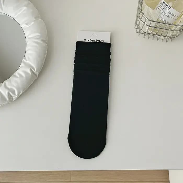 Femmes chaussettes mode japonaise coton mince respirant longues
