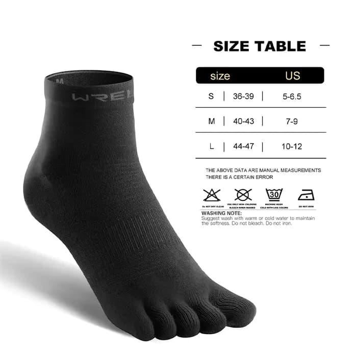 COOLMAX 5 orteils chaussettes évacuant l'humidité résistant aux chocs chaussettes de course pour Marathon séchage rapide respirant Blister prévention orteil chaussettes