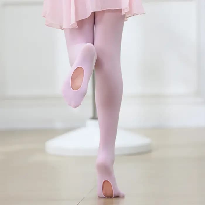 Collants de Ballet princesse pour bébés filles, collants de danse à haute élasticité avec trou, bas