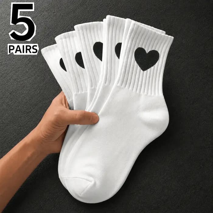 Chaussettes mi-hautes côtelées blanches pour femme