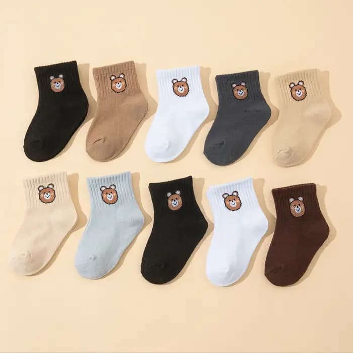 10 paires de chaussettes courtes élastiques mi-mollet