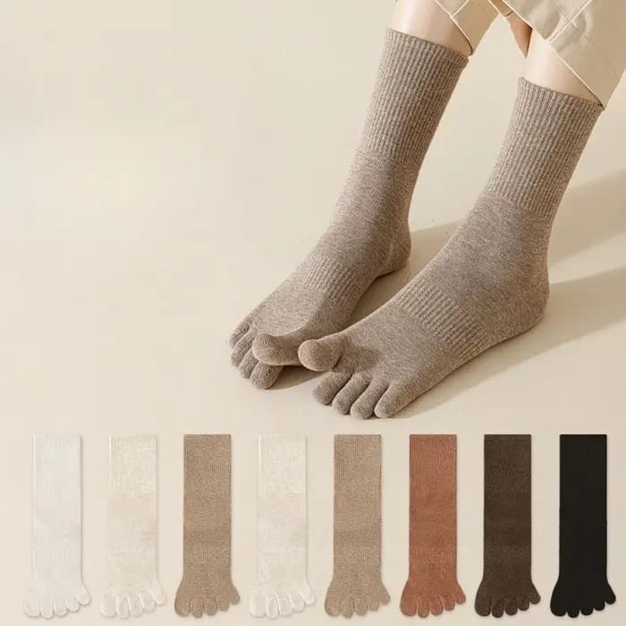 6 paires de chaussettes polyvalentes à cinq doigts pour femmes
