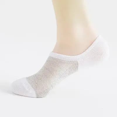 5 paires nouvelle mode fibre de bambou anti-dérapant Silicone Invisible bateau Compression chaussettes mâle cheville