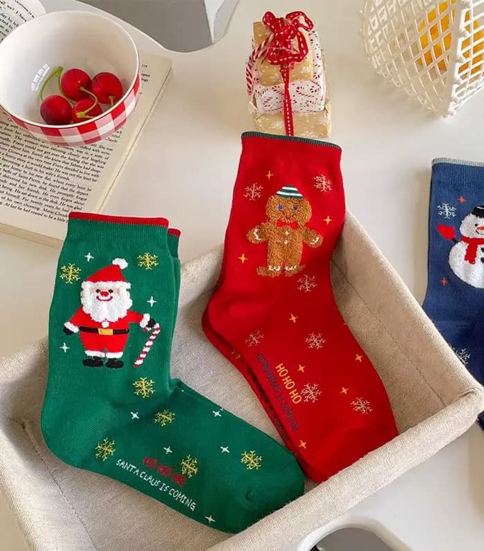 Chaussettes de Noël drôles pour hommes et femmes