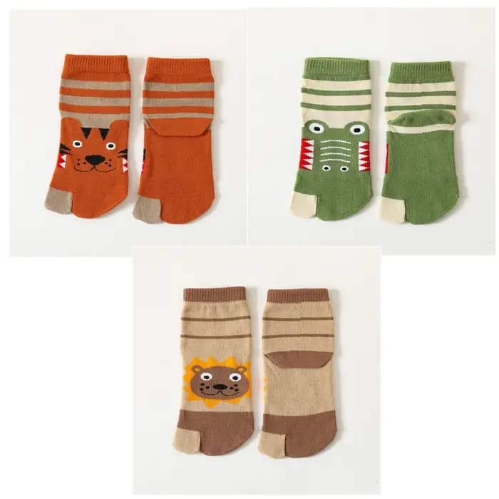 Chaussettes de sport en coton à deux doigts pour enfants