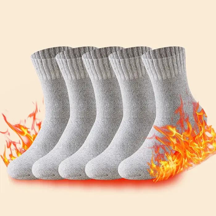 5 paires de chaussettes chaudes d'hiver pour hommes