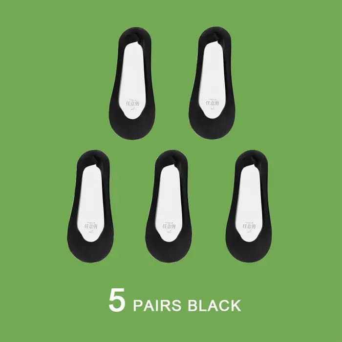 5 paires de chaussettes invisibles pour femmes, chaussettes d'été fines antidérapantes, coupe basse, en soie glacée, pour talons hauts, plates, solides, sans présentation