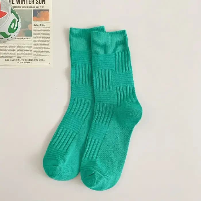 1 Paire de Chaussettes Vertes pour Hommes et Femmes