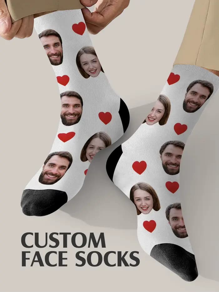 Chaussettes personnalisées avec photo personnalisée