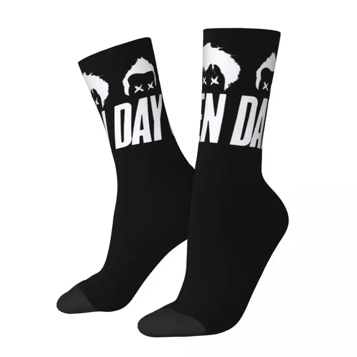 Green Day American Idiot Albuum couverture hommes femmes col rond chaussettes en plein air nouveauté printemps été automne hiver bas cadeau