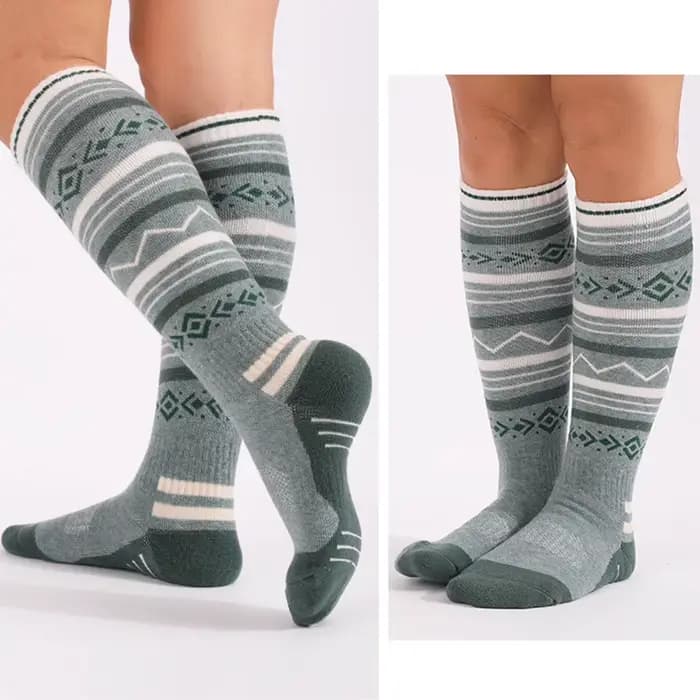 1 paire de chaussettes de Ski d'hiver en laine pour femmes