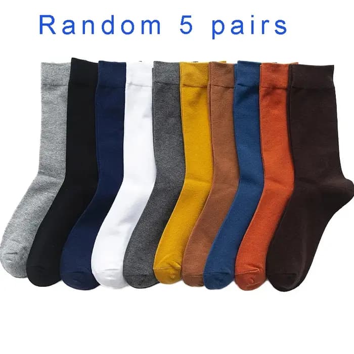 5 paires de chaussettes longues en coton pour hommes