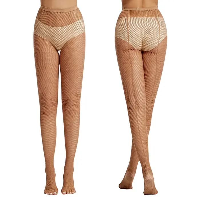 BONAS femmes ligne sur le dos résille collants Sexy maille Nylon