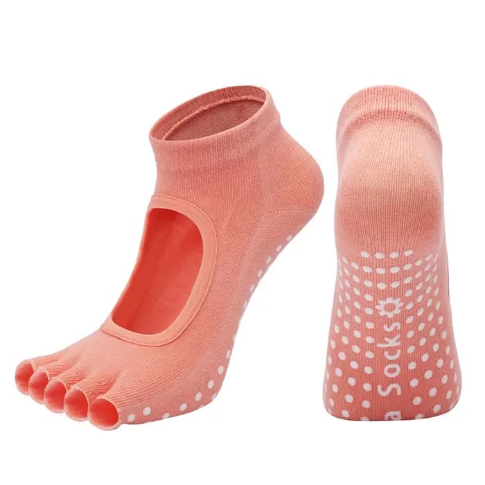 Five Parker-Chaussettes de yoga coordonnantes en coton pour femme, dos nu, danse, ballet, ouvert, demi-respirant, fitness, sport, pilates