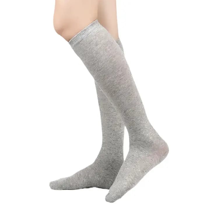 Chaussettes hautes solides pour femmes, style japonais Harajuku créatif, pour cosplay, mi-mollet, noires, blanches, roses, pour femme
