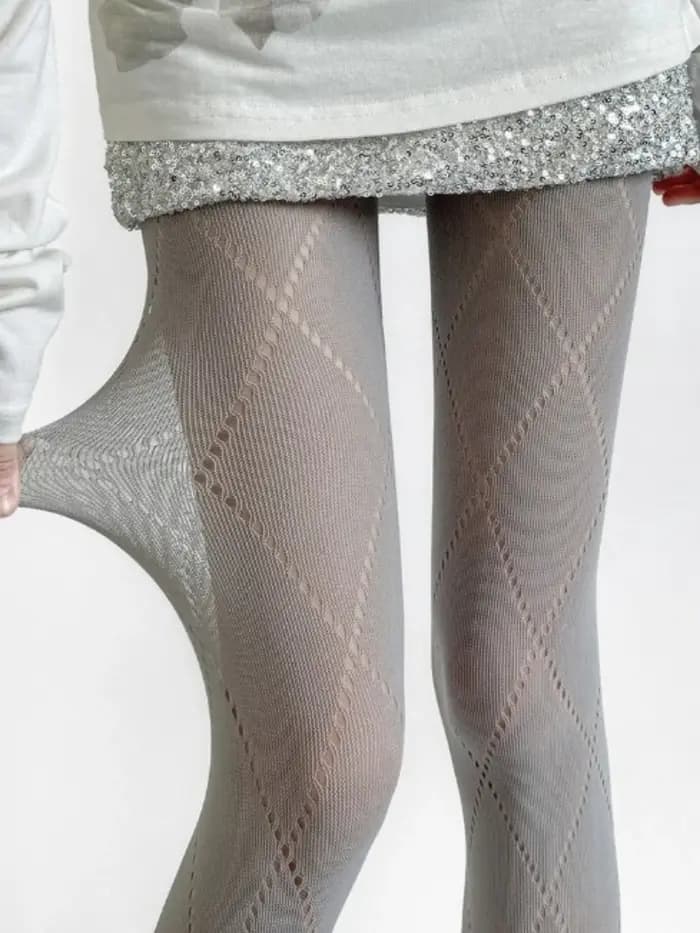 Nouvelles collants sexy pour femmes, style uniforme JK Lolita rétro, en maille fine d'été, avec dentelle et motif jacquard, couleur beige