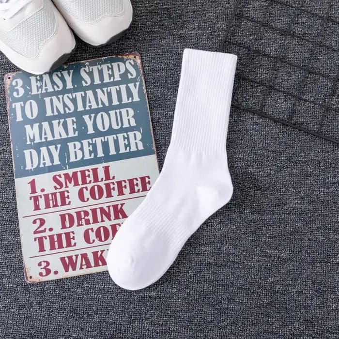5 paires de chaussettes de sport en coton brodées personnalisées pour hommes et unisexe, avec logo, sans MOQ, modèle 2026