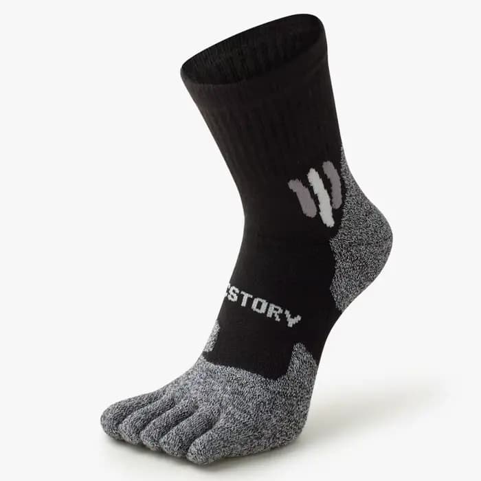 1 paires COOLMAX orteil Sport chaussettes pour homme Patchwork couleur séchage rapide évacuation de