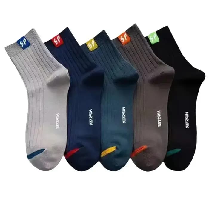 5 paires de chaussettes mi-longues pour hommes au printemps et en été