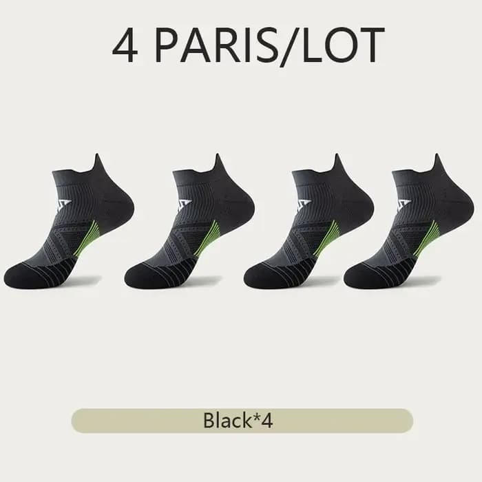 4 paires/lot hommes chaussettes de Sport nouveau Anti-transpiration femmes chaussettes de gymnastique hommes respirant cyclisme chaussettes séchage rapide unisexe Fitness chaussettes ensemble