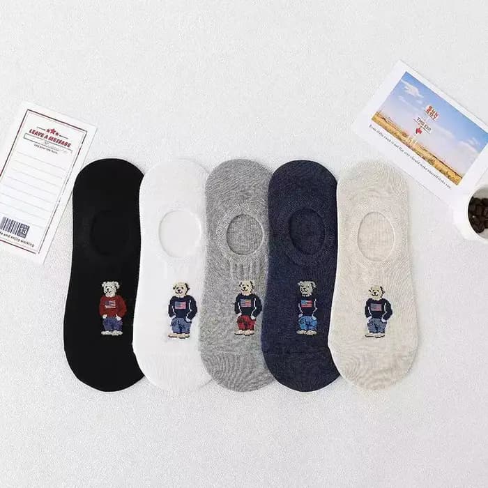 5 paires de chaussettes d'été en pur coton pour hommes