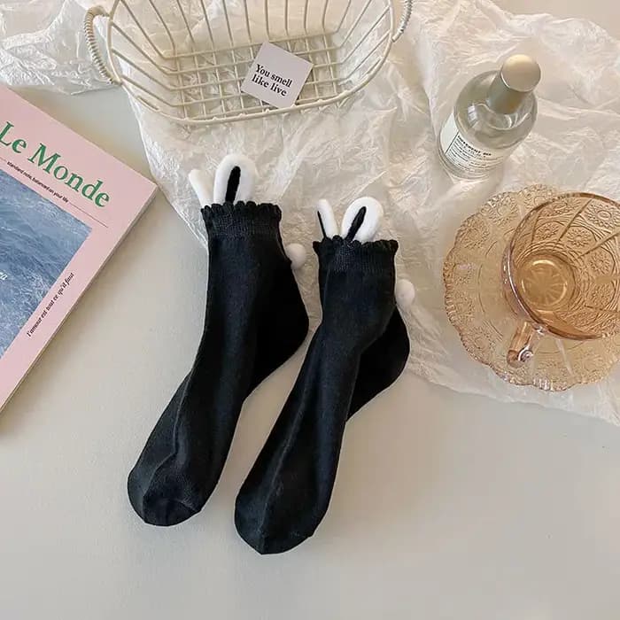 Chaussettes à volants en dentelle avec nœud papillon pour femmes et filles